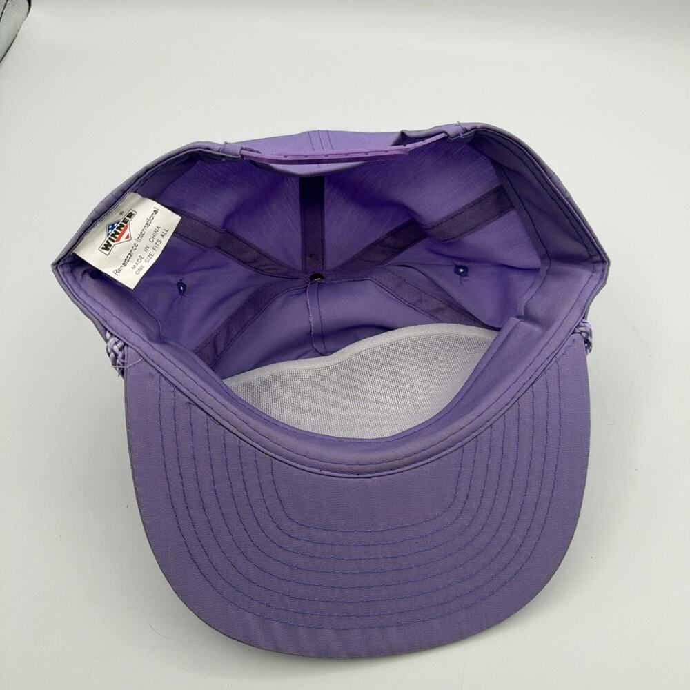Vintage Hat St. Croix U.S. Virgin Islands 90s Resort Cap w/ Rope Purple - Picture 7 of 7